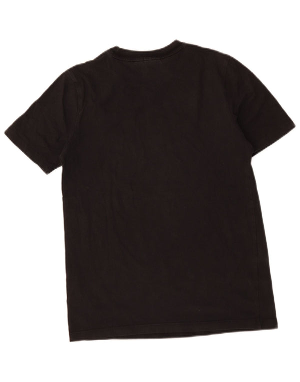 Adidas T-shirt graphique pour femme UK 10 Petit coton noir