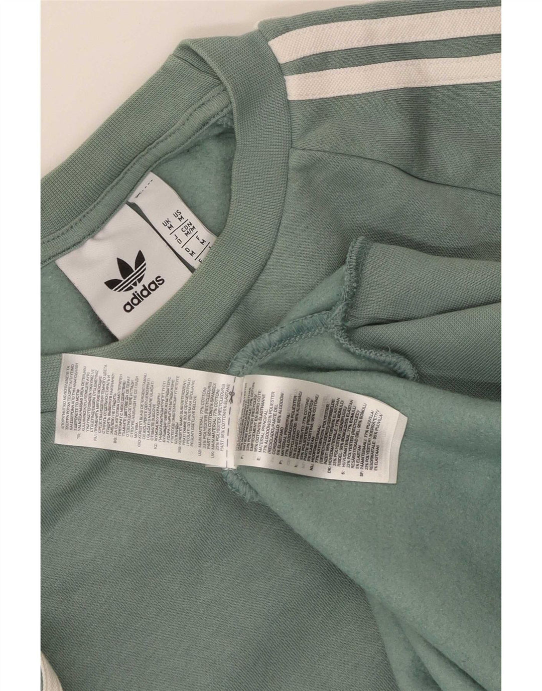 Adidas Sweat-shirt pour homme en coton vert moyen