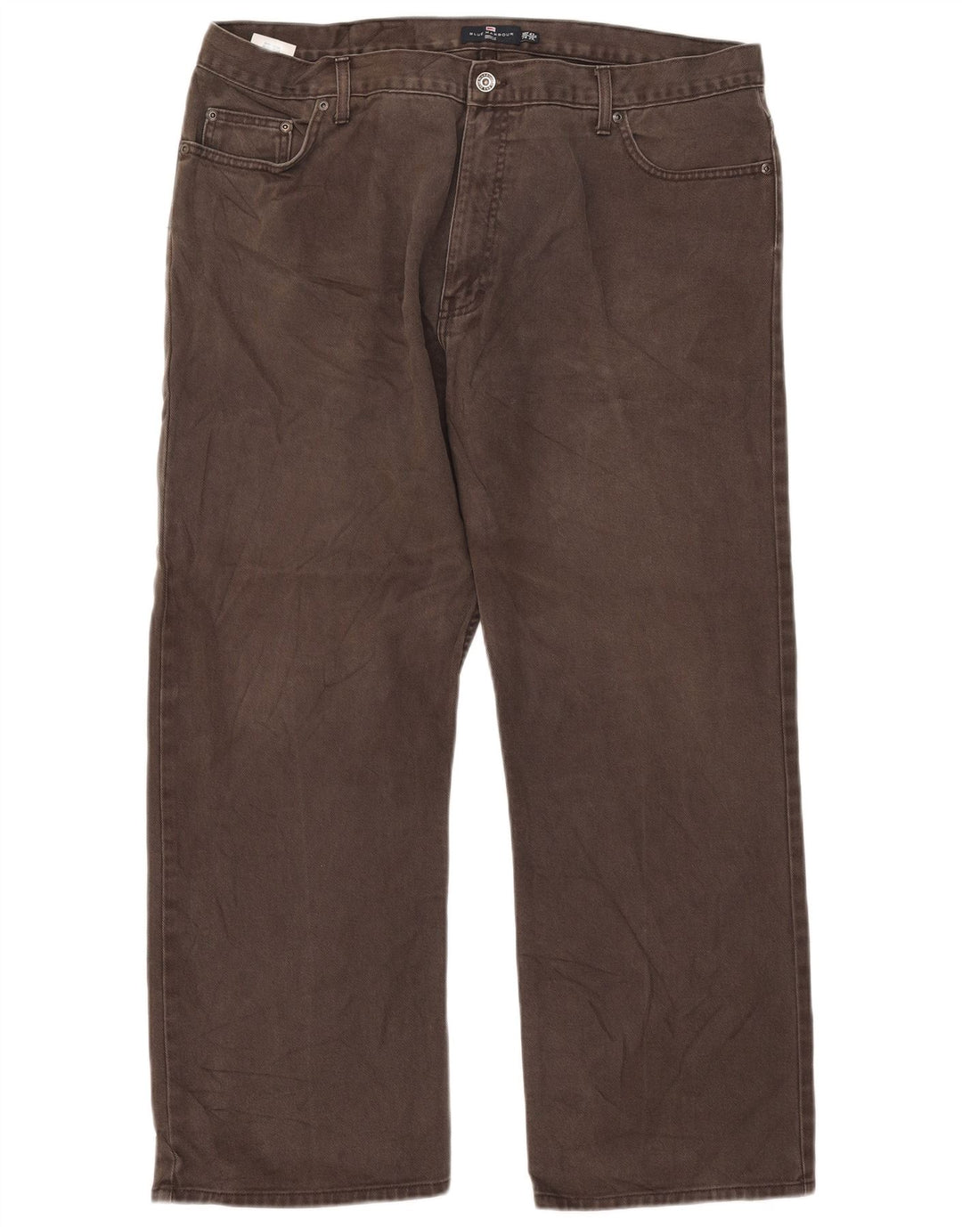 Marks & Spencer Jean droit Blue Harbor homme W42 L29 coton marron