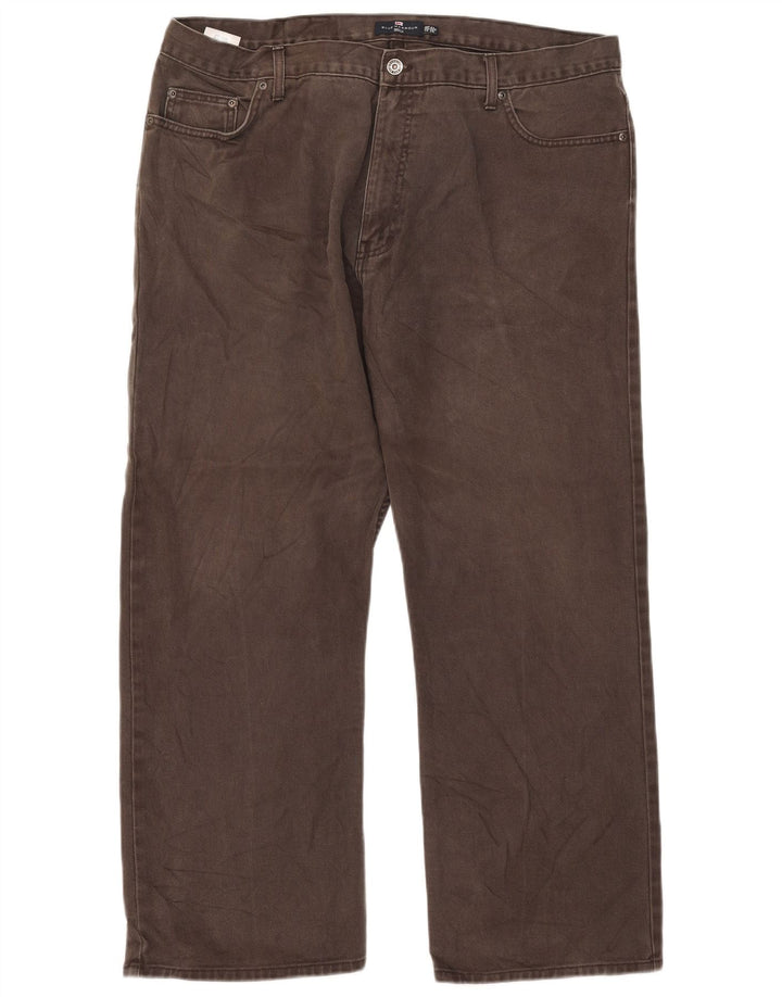 Marks & Spencer Jean droit Blue Harbor homme W42 L29 coton marron