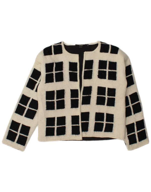 Seventy Cardigan court ouvert pour femme IT 42 Medium Off White Géométrique