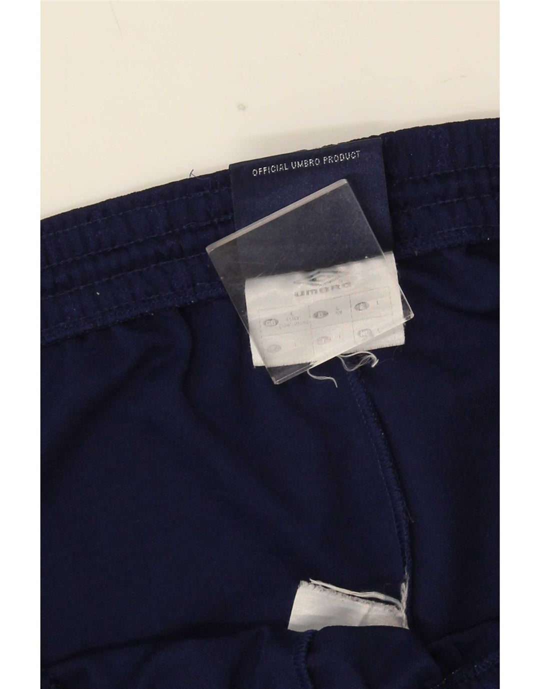 Umbro Short de Sport Homme Large Bleu Marine à Fines Rayures