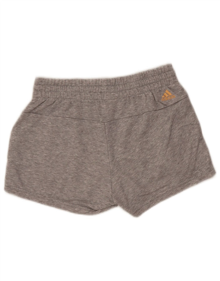 ADIDAS Short de sport graphique pour femme UK 4/6 XS Gris Coton