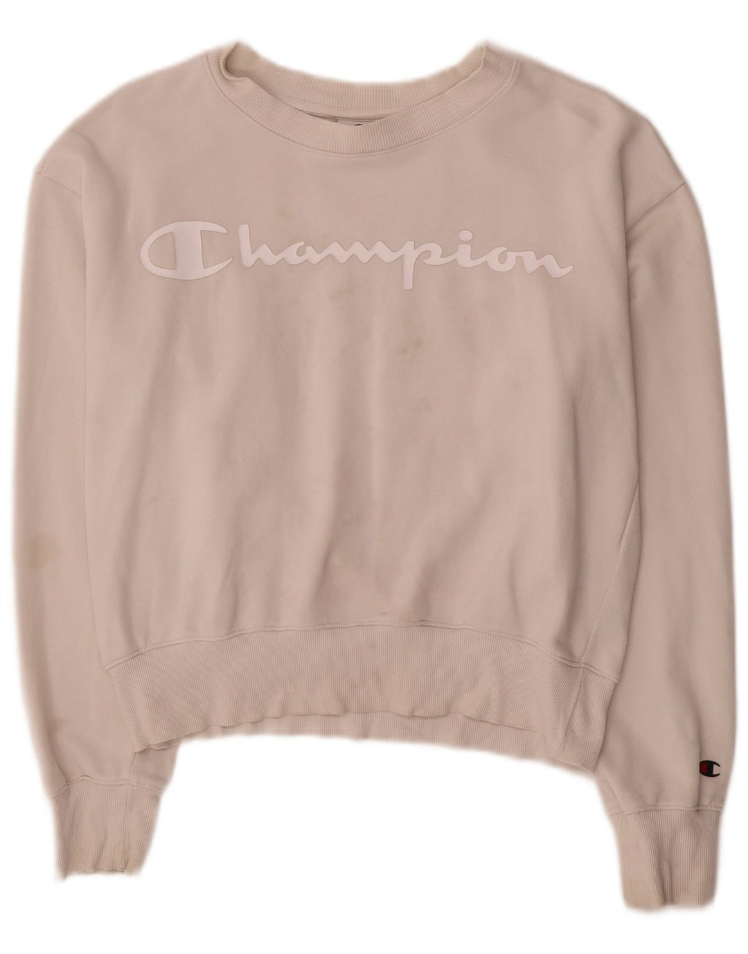Champion Sweat-shirt graphique pour femme UK 14 en coton blanc moyen