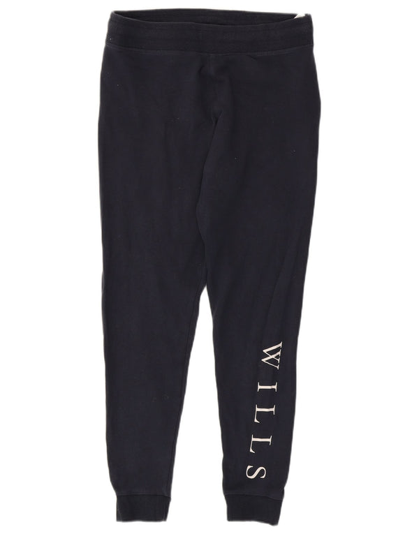 Jack Wills Pantalon de survêtement graphique pour femme Joggers UK 12 Bleu marine moyen