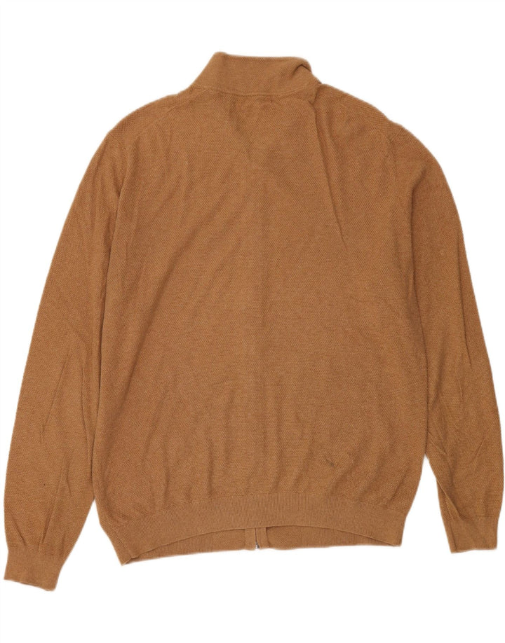 MASSIMO DUTTI Cardigan Homme Pull Large Marron Coton