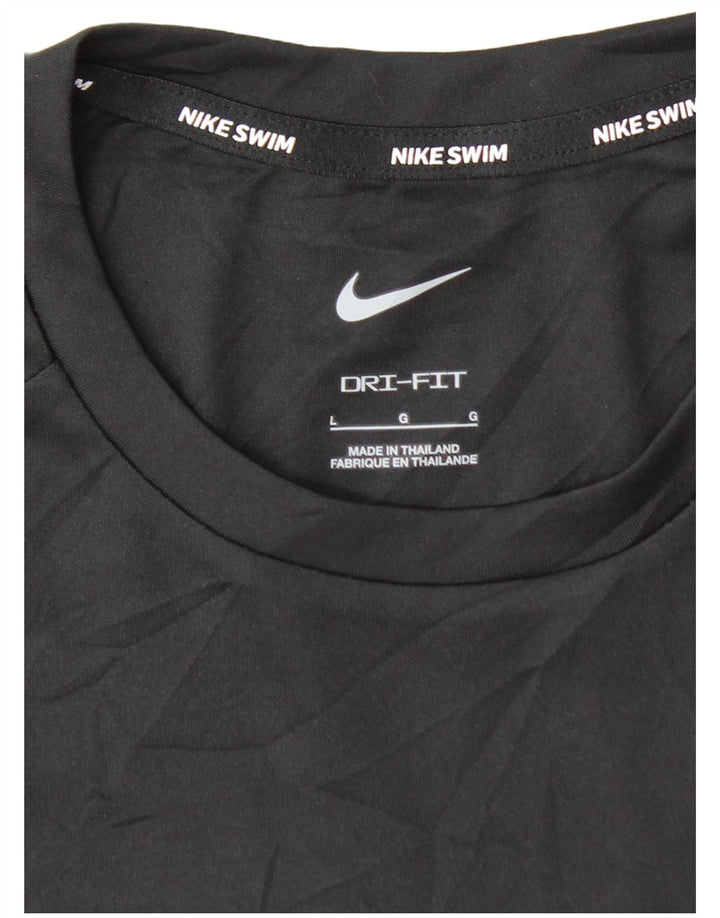NIKE Haut Dri Fit à manches longues pour homme Noir Taille L