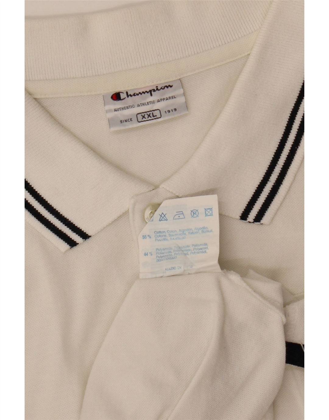 CHAMPION Polo Homme 2XL Blanc Coton