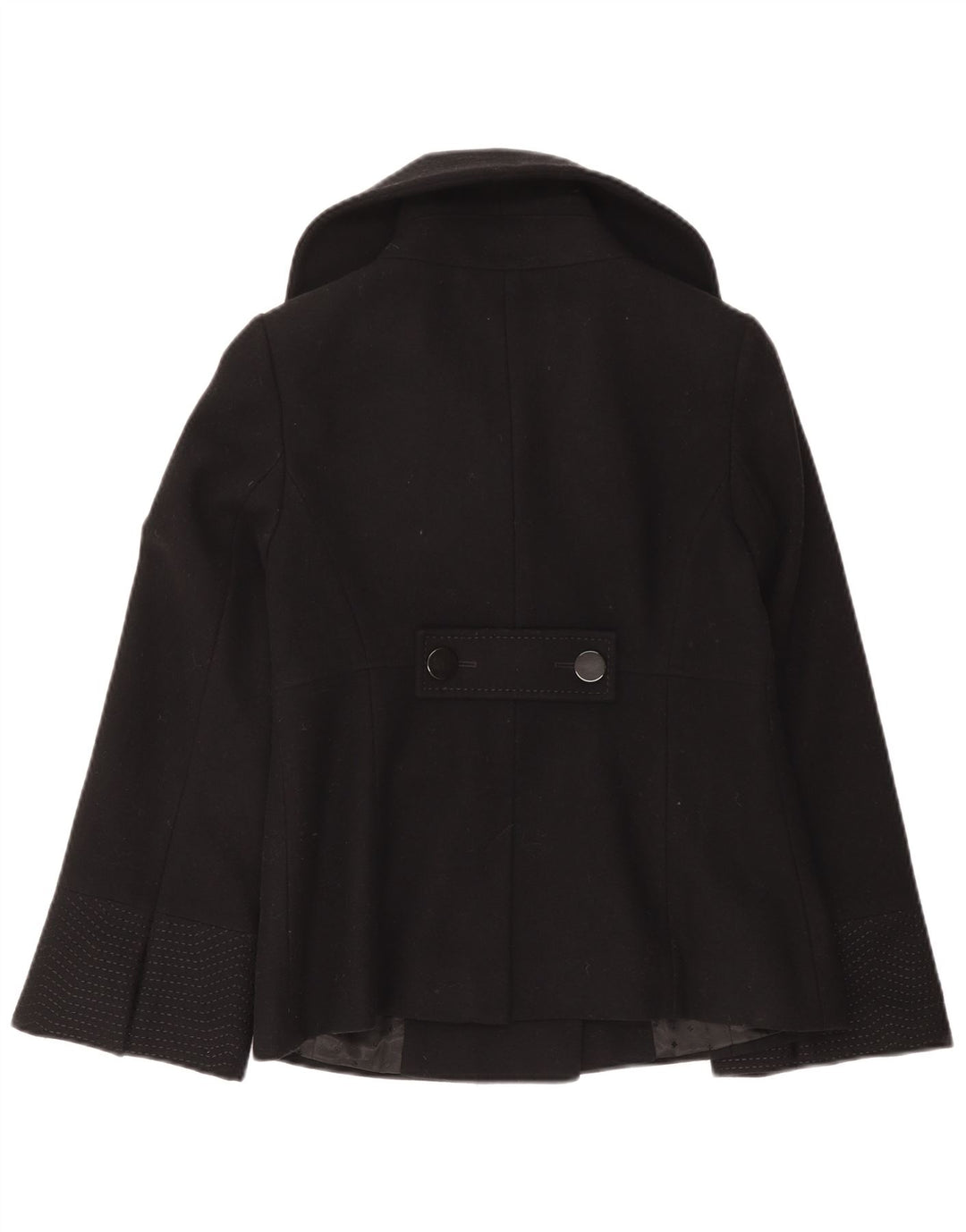 Coast Womens Caban UK 10 Petite laine noire