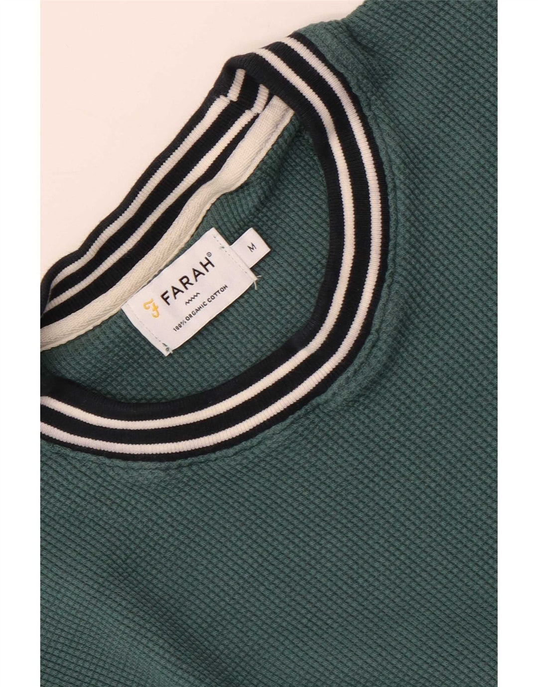 Farah Sweat-shirt en coton rayé vert moyen pour homme