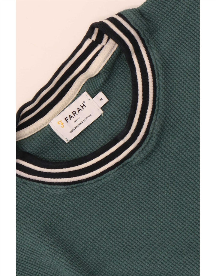 Farah Sweat-shirt en coton rayé vert moyen pour homme