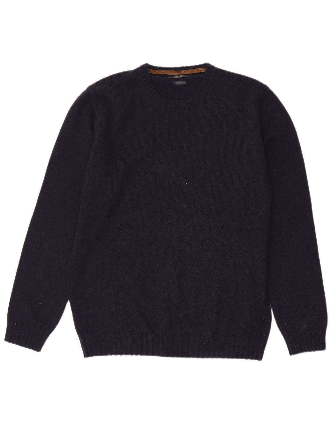 Massimo Dutti Pull à col rond pour homme XL Bleu marine