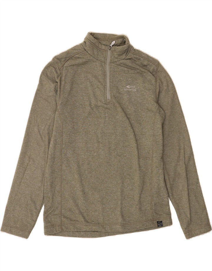 WEIRD FISH Mens Zip Neck Pullover Tracksuit Top Medium Grey Flecked Vintage Weird Fish and Second-Hand Weird Fish from Messina Hembry 