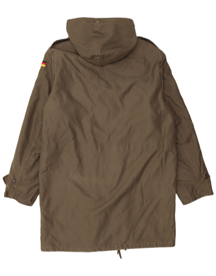 Veste Parka Militaire À Capuchon Vintage Homme UK 38 Kaki Moyen