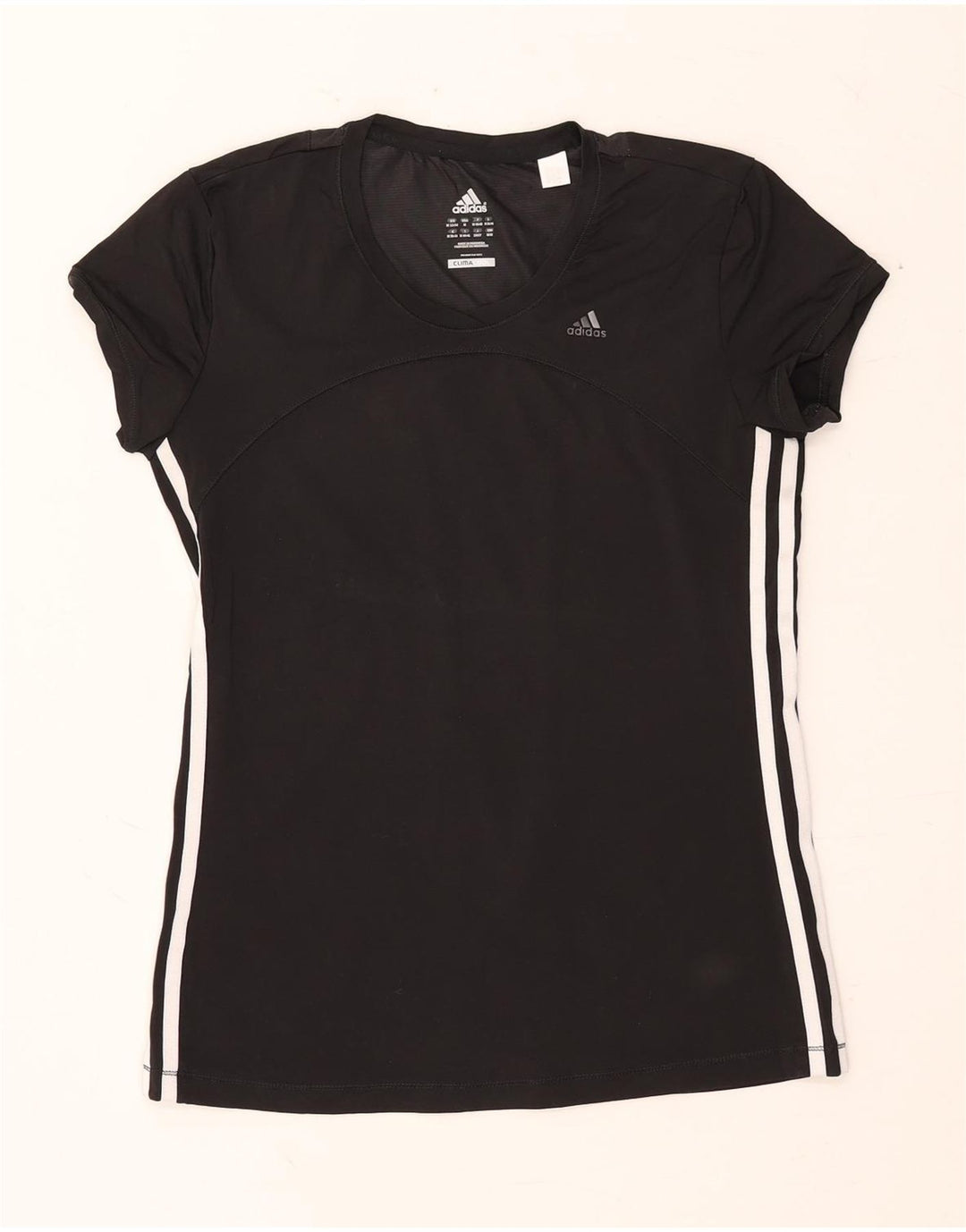 ADIDAS T-shirt Climacool pour femme UK 12/14 Noir moyen