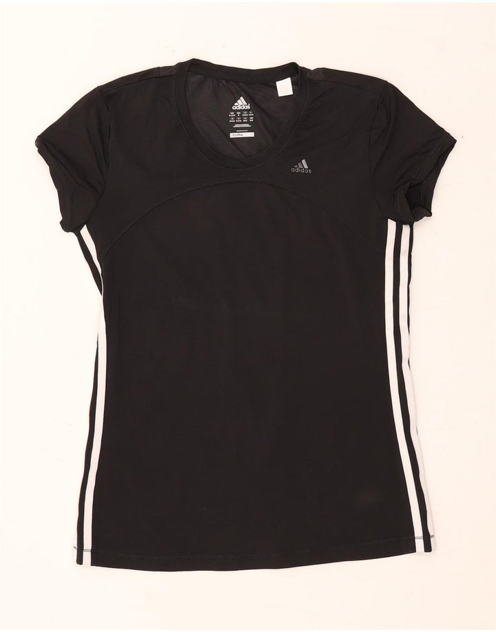 ADIDAS T-shirt Climacool pour femme UK 12/14 Noir moyen