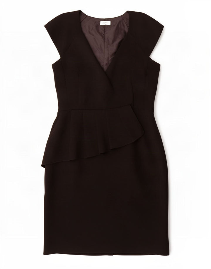 Calvin Klein Robe fourreau pour femme UK 12 Medium Noir Polyester