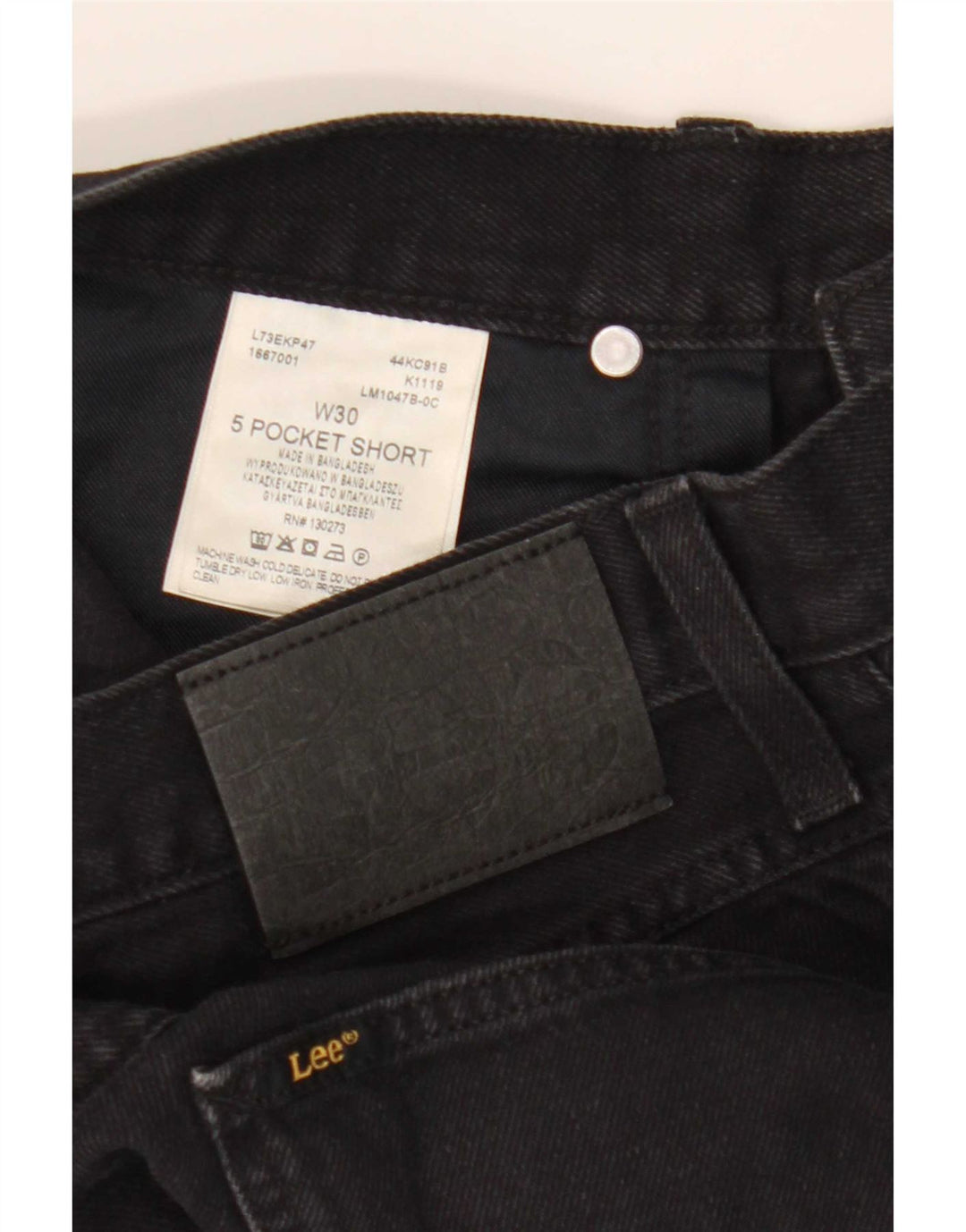 Lee Short en jean W30 pour homme en coton noir moyen