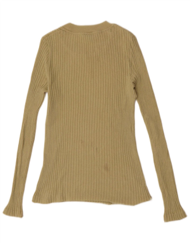 Massimo Dutti Haut à manches longues pour femme UK 8 Small Kaki