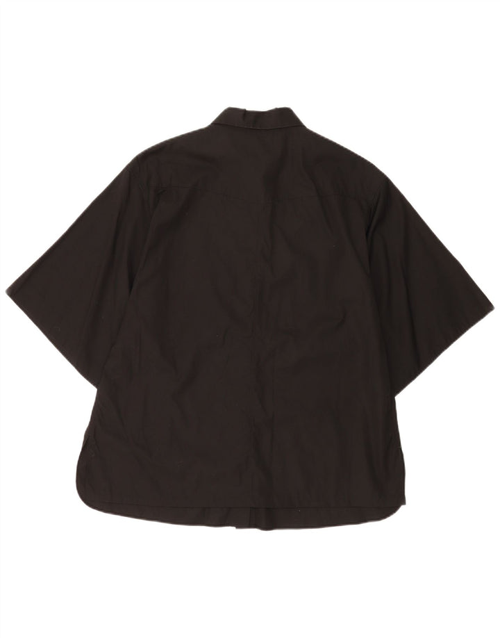 Massimo Dutti Chemise surdimensionnée à manches courtes pour femme EU 34 2XS Noir
