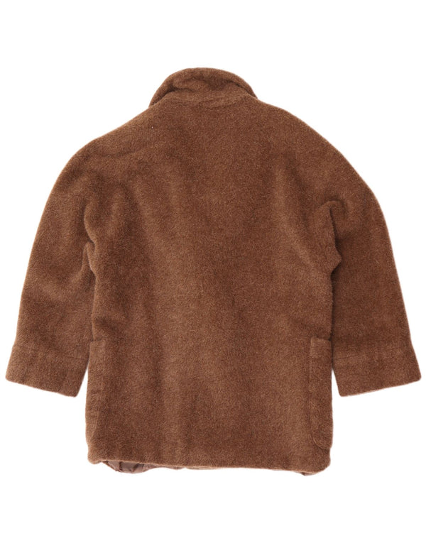 Novelli Manteau surdimensionné à double boutonnage pour femme EU 36 Petite laine marron