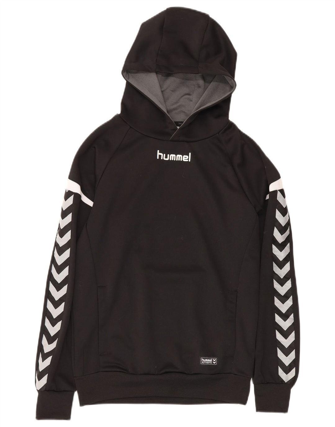HUMMEL Pull à capuche graphique pour garçon 15-16 ans Grand Noir Colourblock