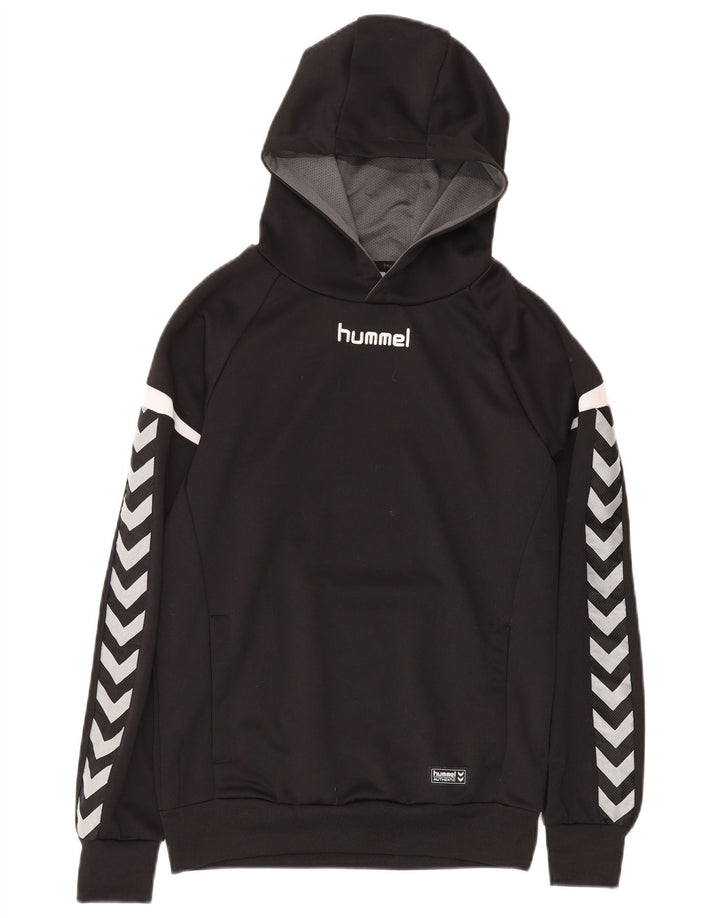 HUMMEL Pull à capuche graphique pour garçon 15-16 ans Grand Noir Colourblock