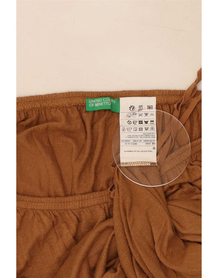 Benetton Haut surdimensionné à épaules dénudées pour femme UK 44 Viscose Beige Moyen