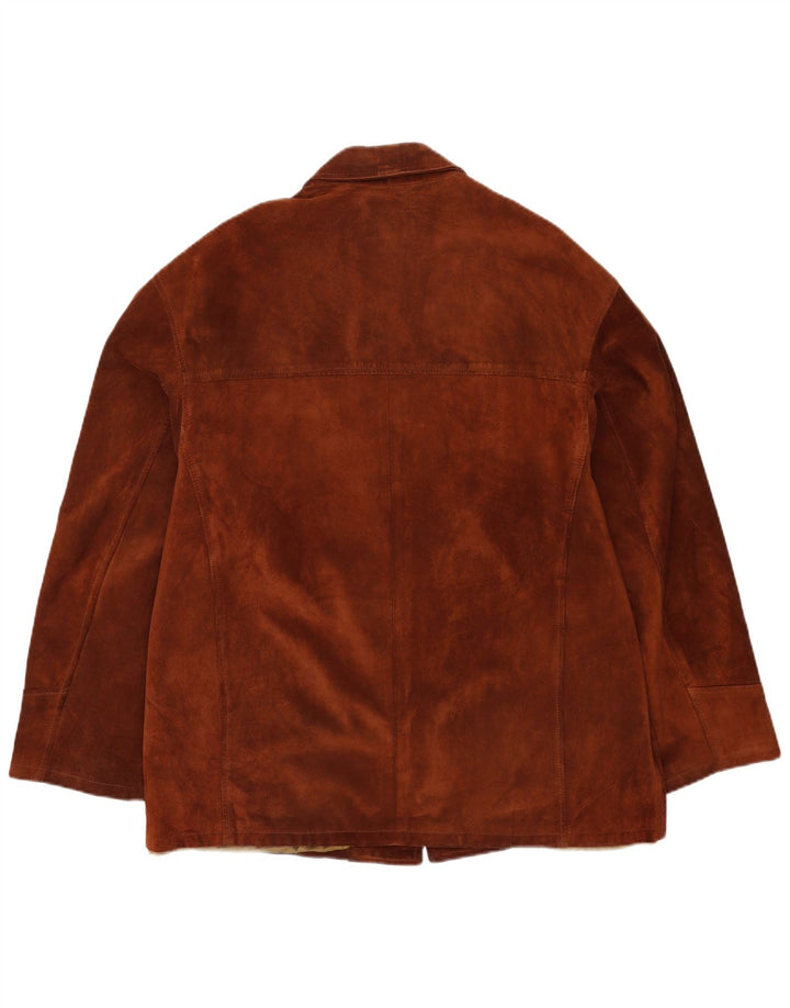 veste en daim homme vintage IT 52 XL cuir marron