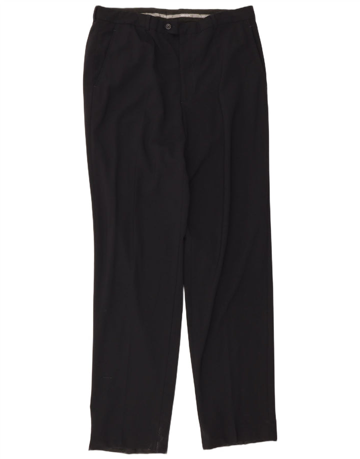 Armani Pantalon de costume droit pour homme W34 L36 Noir