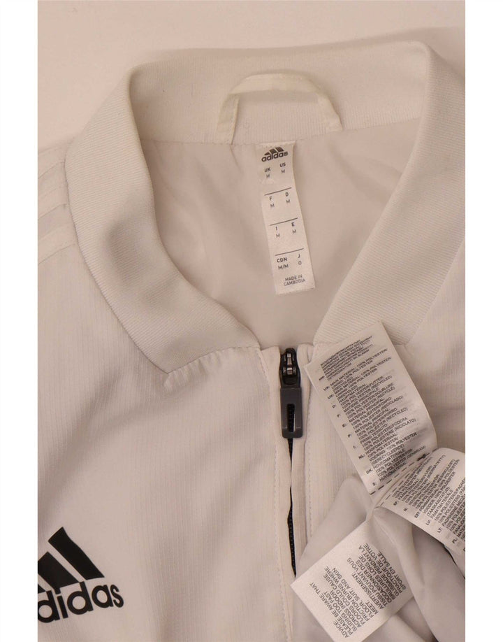 Adidas Veste de survêtement pour homme en polyester color block blanc moyen