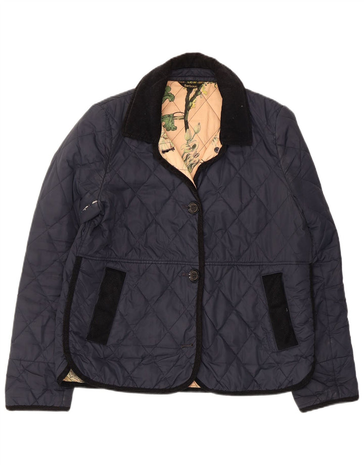 Barbour Veste matelassée pour femme UK 12 Bleu marine moyen