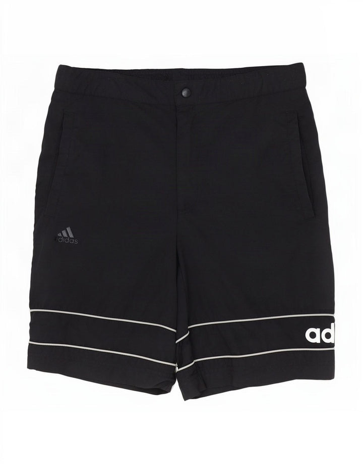 Adidas Short décontracté graphique pour homme W32 en polyester noir moyen