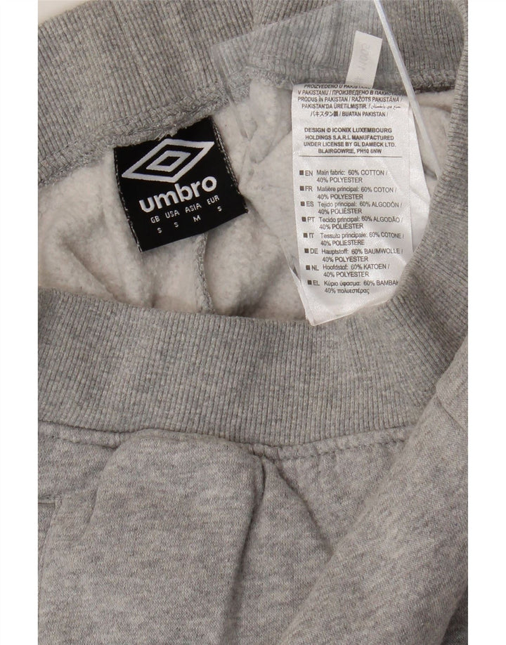 UMBRO Pantalon de Survêtement Graphic Crop Homme Petit Gris Coton