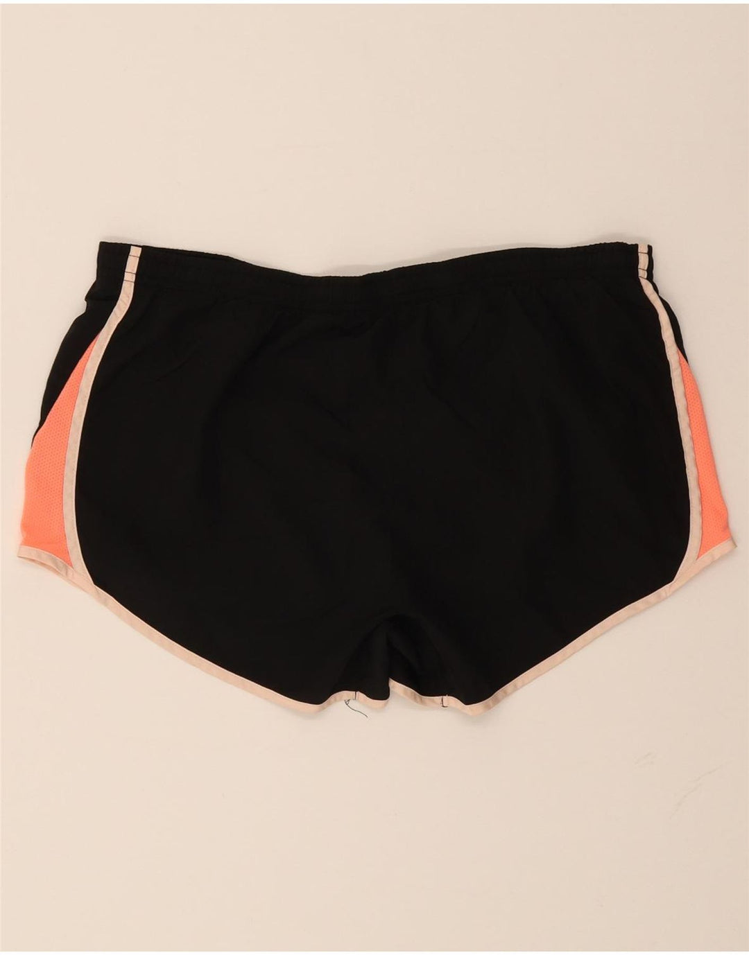 NIKE Womens Sport Shorts UK 14 Medium  Black Colourblock Polyester