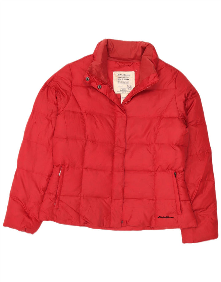 Eddie Bauer Veste matelassée pour femme UK 16 Large Rouge Polyester