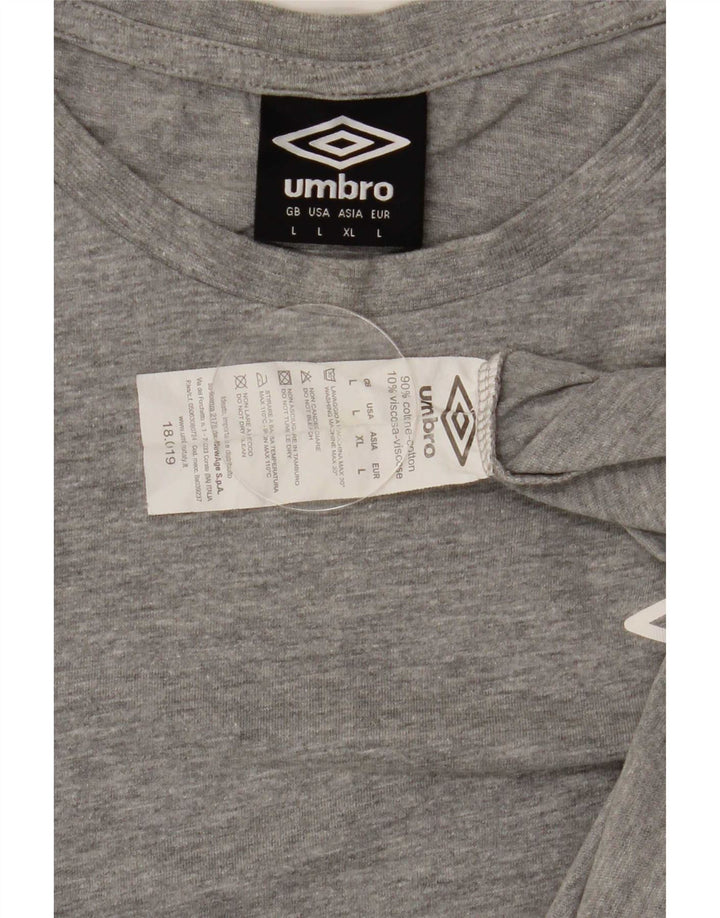 Umbro T-Shirt Homme Gris Large Coton