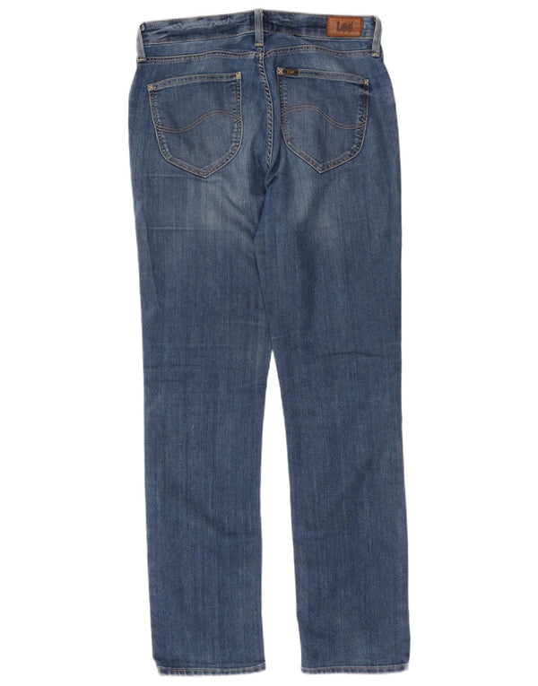 Lee Womens Marion Straight Jeans UK 14 Medium W30 L33 Bleu Coton