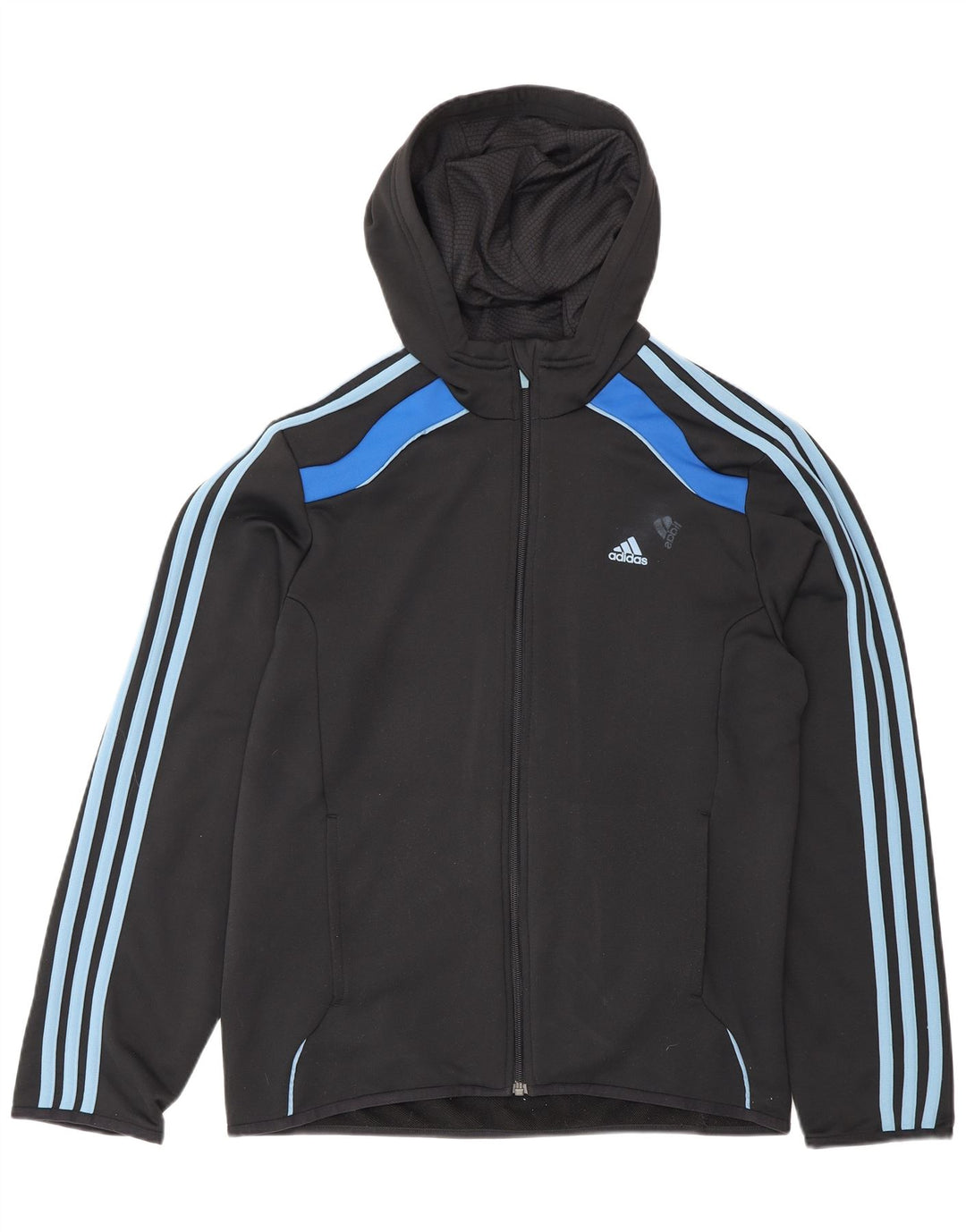 Adidas Pull à capuche zippé pour homme Noir moyen Polyester Sports