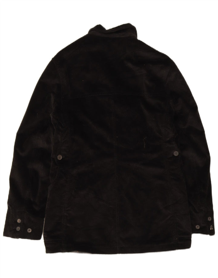 Capalbio Veste Blazer En Velours 4 Boutons Femme IT 44 Coton Noir Moyen