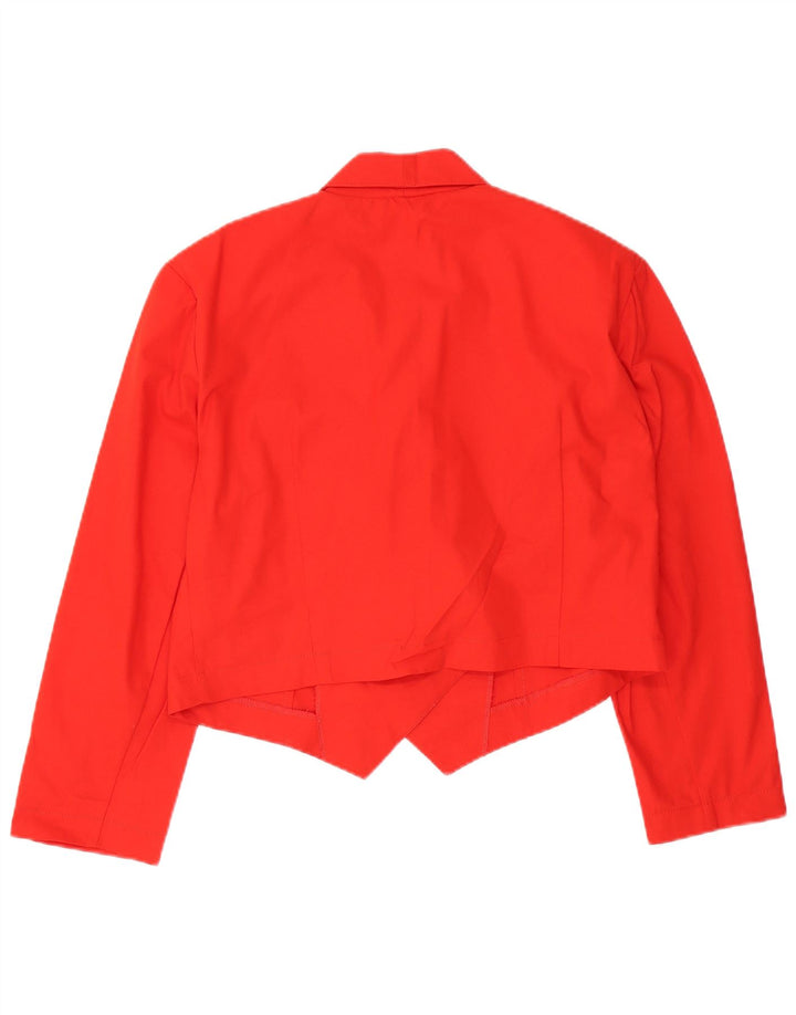 vintage Femme Double Breasted Blazer Veste UK 16 Grand Rouge