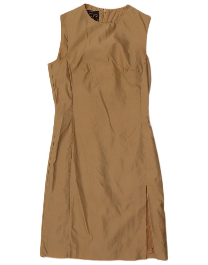 Trussardi Robe Fourreau Sans Manches IT 40 Petit Beige Polyamide |