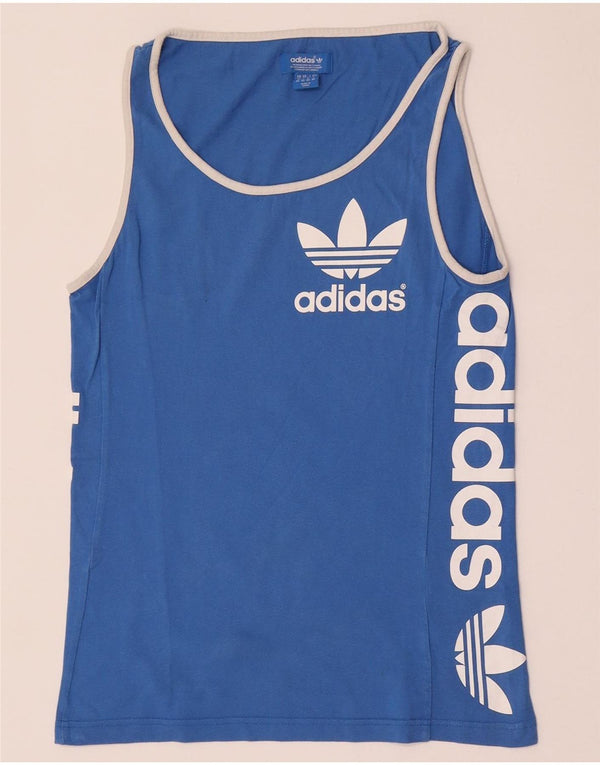 Adidas Mens Graphic Débardeur XS Bleu Coton