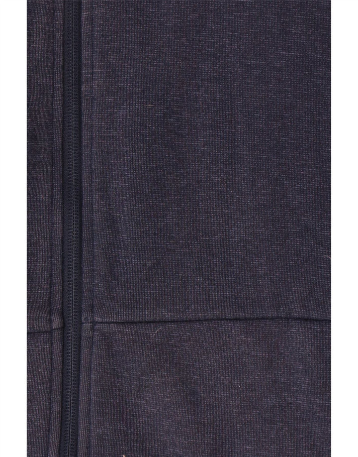 Adidas Pull à capuche zippé pour homme en coton bleu marine moyen