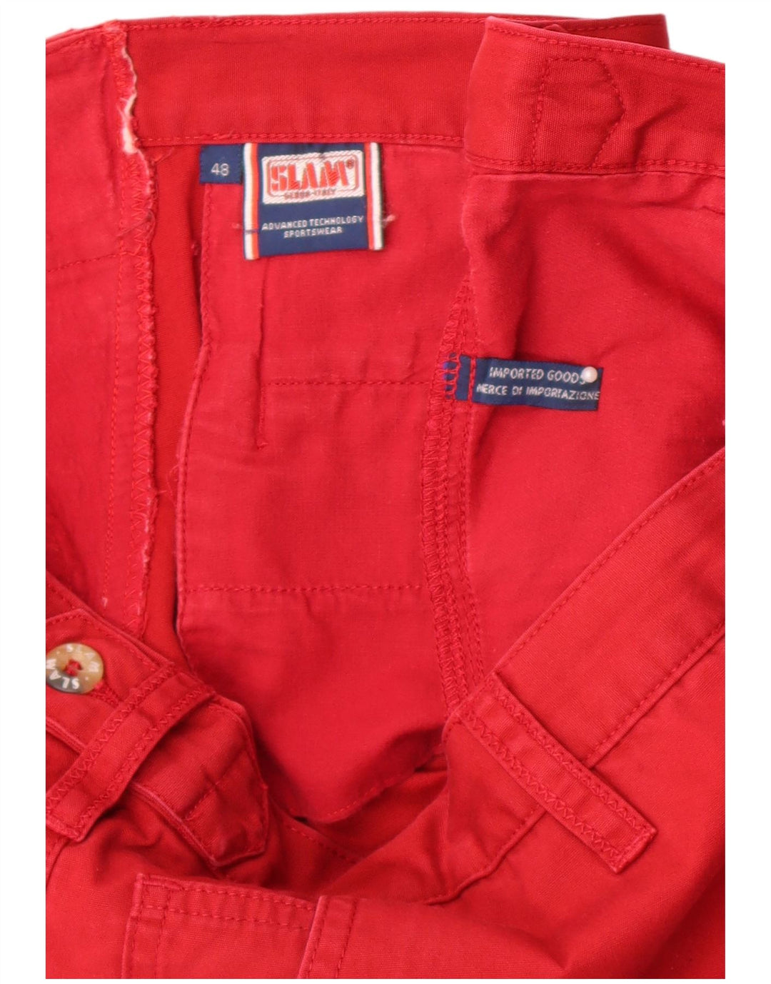 Slam Pantalon Chino Droit Homme W36 L29 Rouge