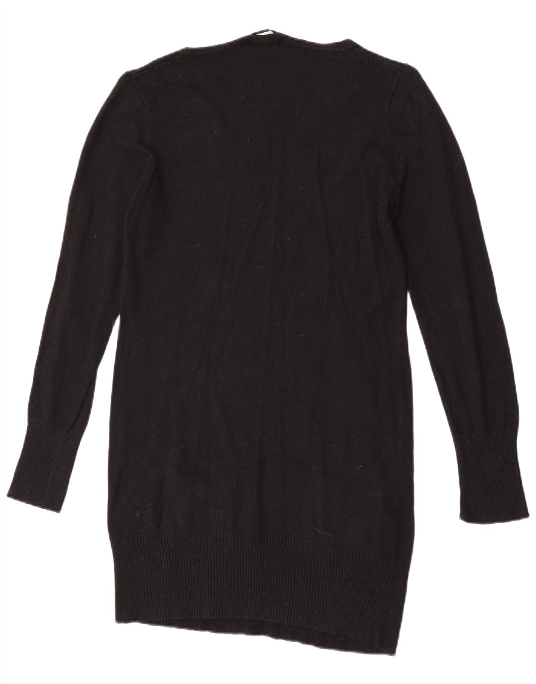 Marks & Spencer Pull long à col en V pour femme UK 14 Noir moyen