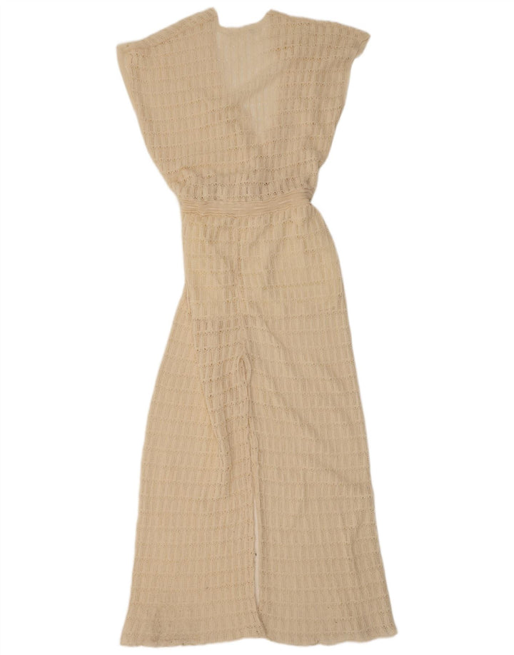 combinaison sans manches femme vintage UK 12 Beige moyen