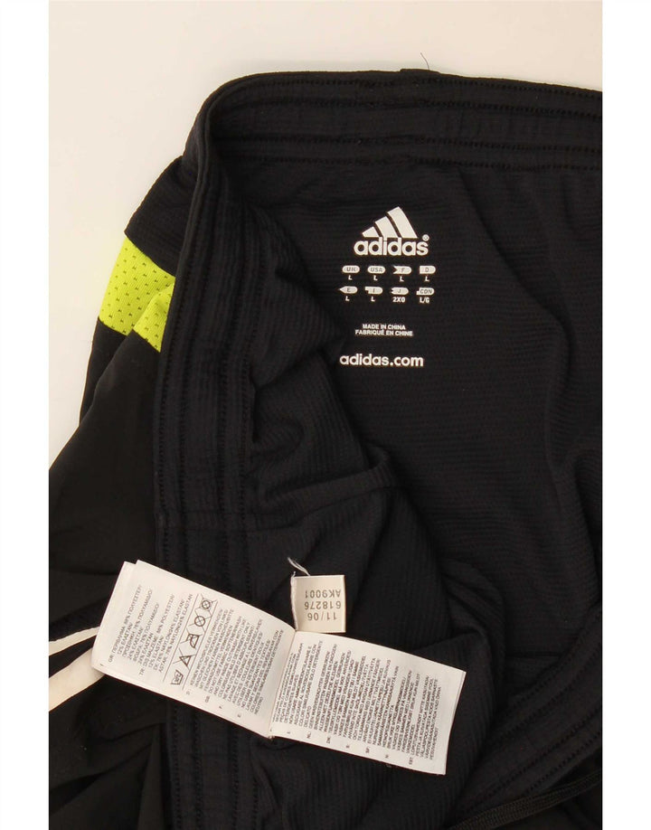 Adidas Short de sport pour homme Large Noir Colorblock Polyester