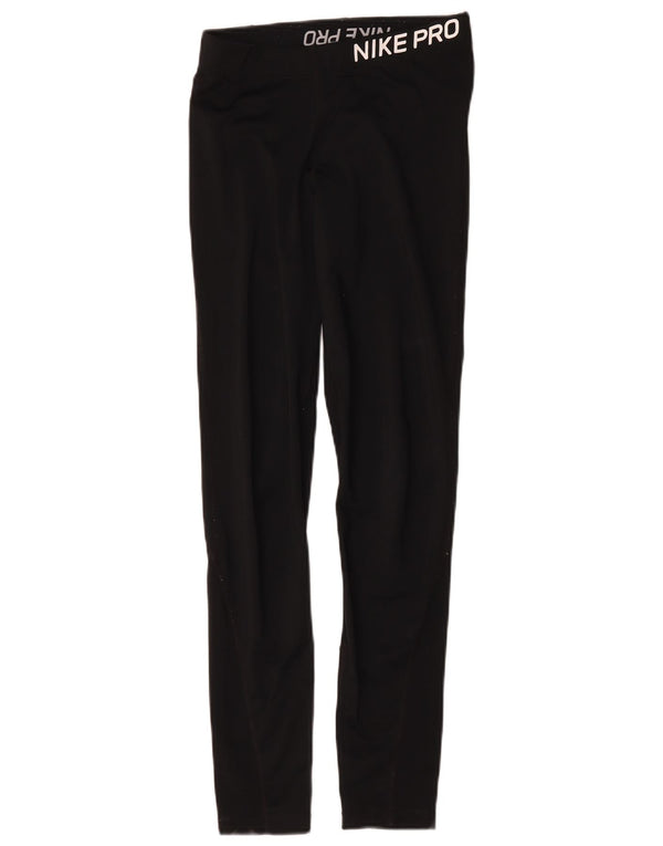 Nike Leggings graphiques pour femmes UK 12 coton noir moyen