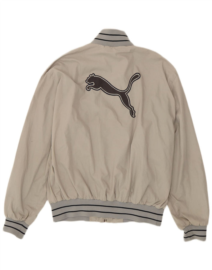 Puma Veste Bomber Homme UK 40 Large Gris Coton